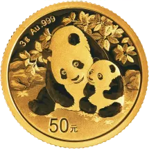 Chińska Panda 3 g złota