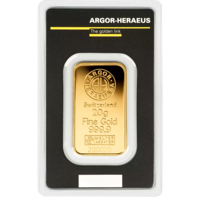 Złota Sztabka 20g Argor-Heraeus